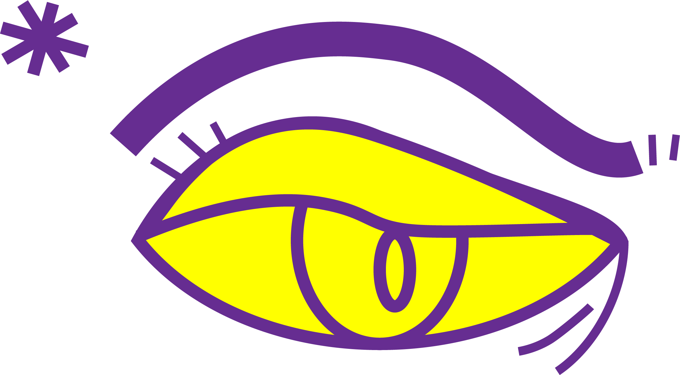 Vector eye showing disinterest